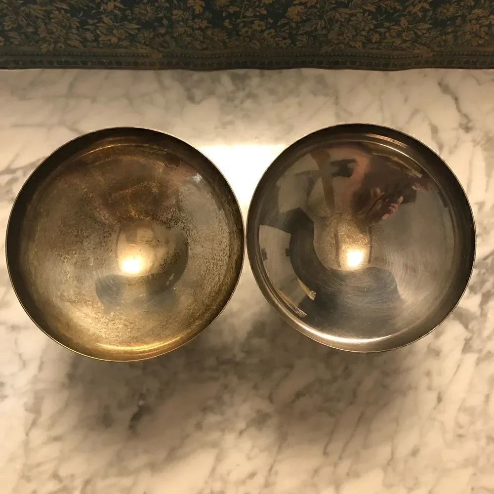 Pair of Plator Silver Plate Champagne Goblets